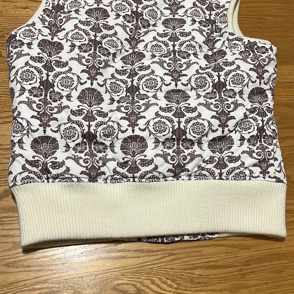 EUC Aeropostale White & Brown Faux Fur lined Vest Size XL - Picture 10 of 13